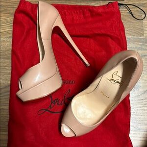 Louboutin Lady Peep heels